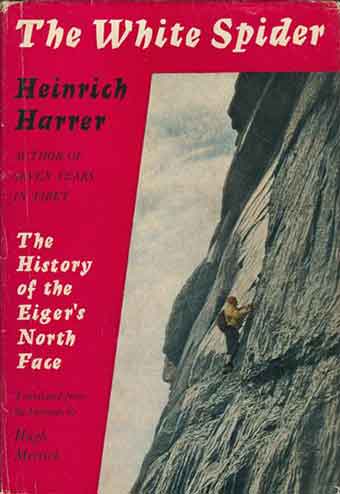 
Hermann Buhl on Eiger Hinterstoisser Traverse 1952 - The White Spider book cover
